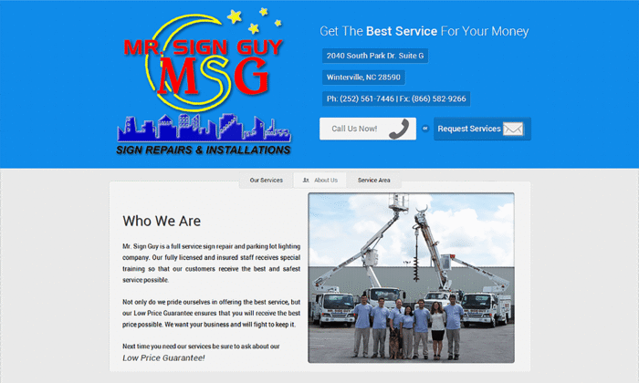Web Design - Mr. Sign Guy