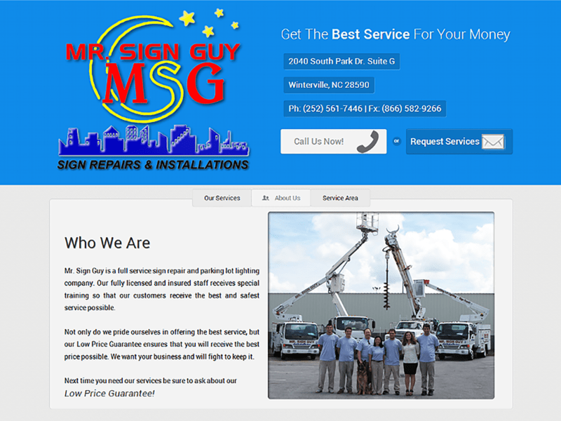 Web Design - Mr. Sign Guy
