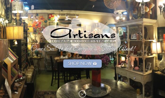 Web Design - Artisans Decorative Accessories & Fine Gifts