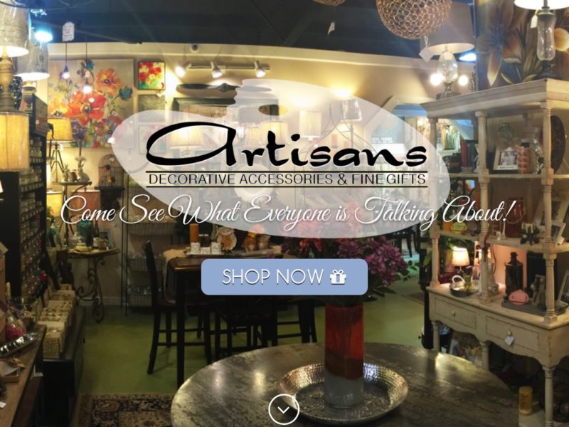 Web Design - Artisans Decorative Accessories & Fine Gifts