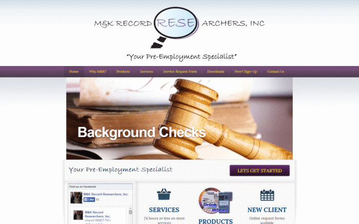 Web Design - M & K Record Researchers