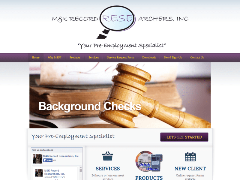 Web Design - M & K Record Researchers