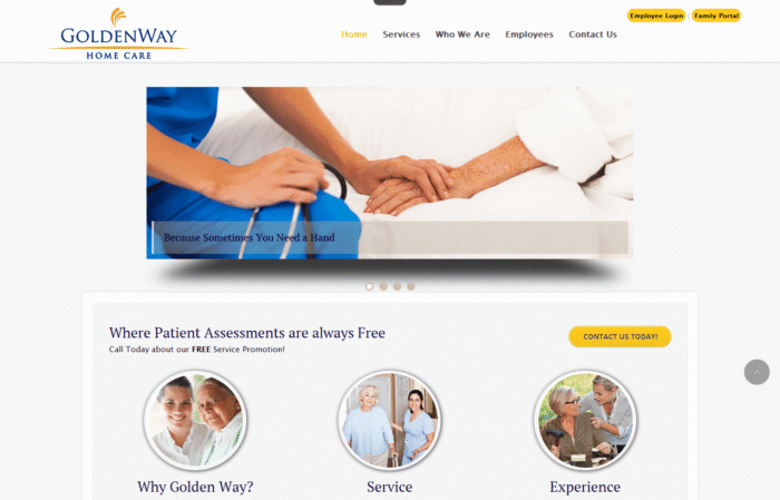 Web Design - Golden Way Home Care