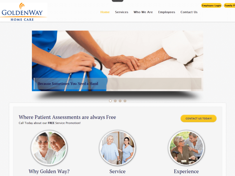 Web Design - Golden Way Home Care