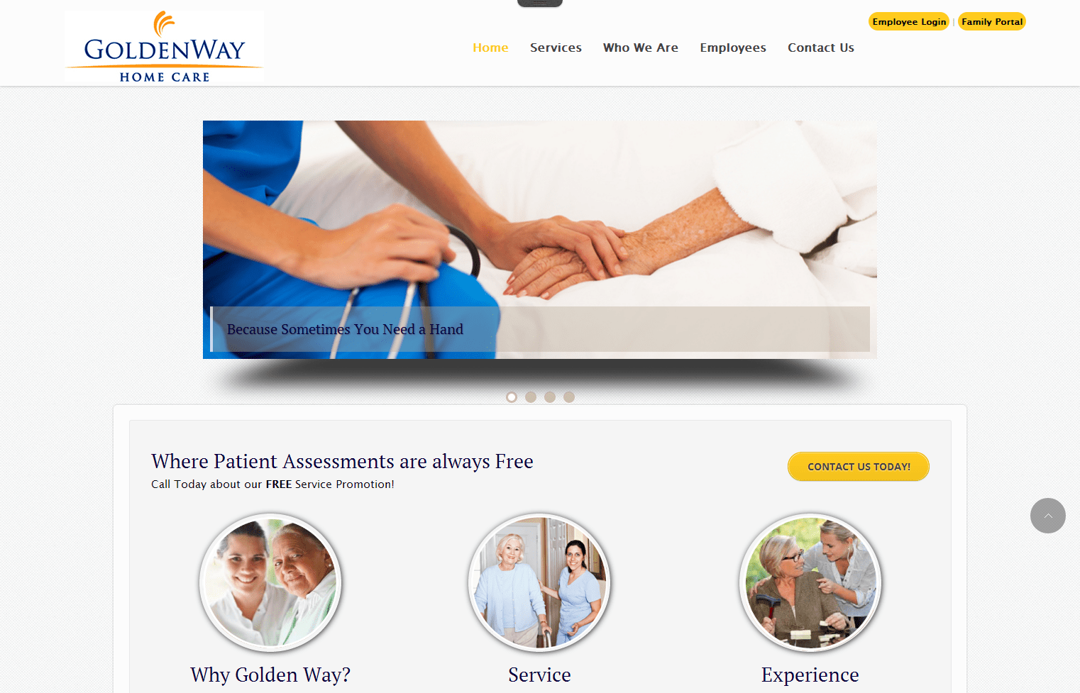 Web Design - Golden Way Home Care