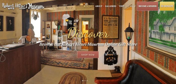 Web Design - Robert Henri Museum