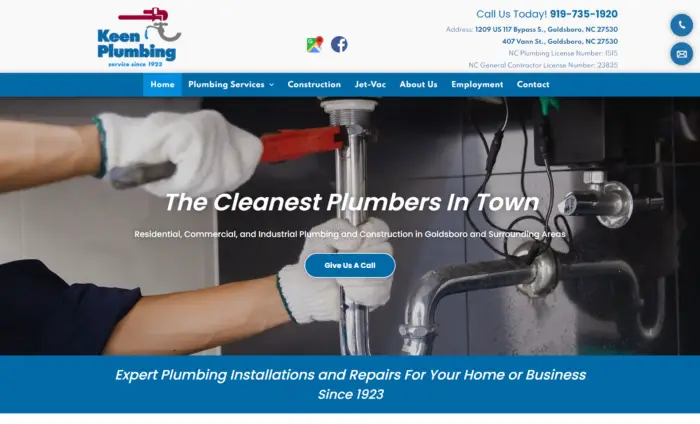 Signature Web Design - Keen Plumbing thumbnail