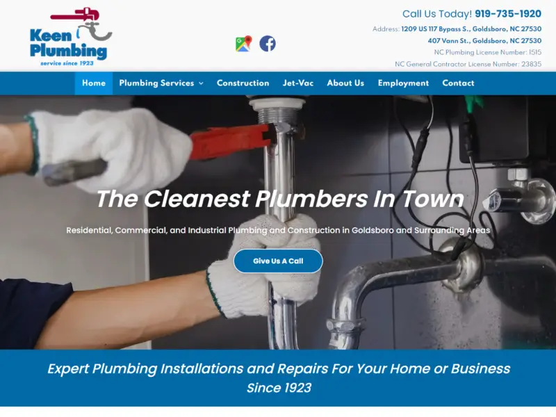 Signature Web Design - Keen Plumbing thumbnail