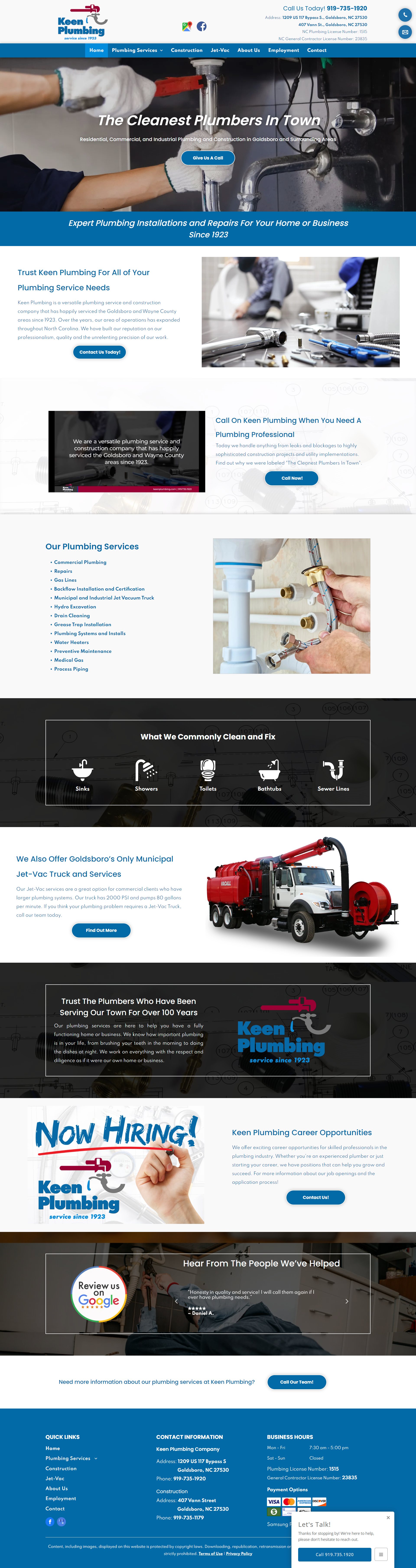 Signature Web Design - Keen Plumbing