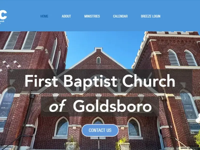 First Baptist Church of Goldsboro in Goldsboro North Carolina thumbnail - Signature Web Designer