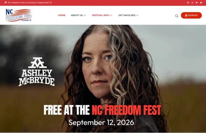 Signature Web Design - NC Freedom Fest website